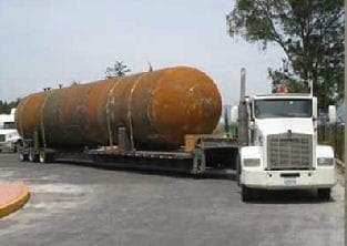 Transporte con Low-Boy extensible